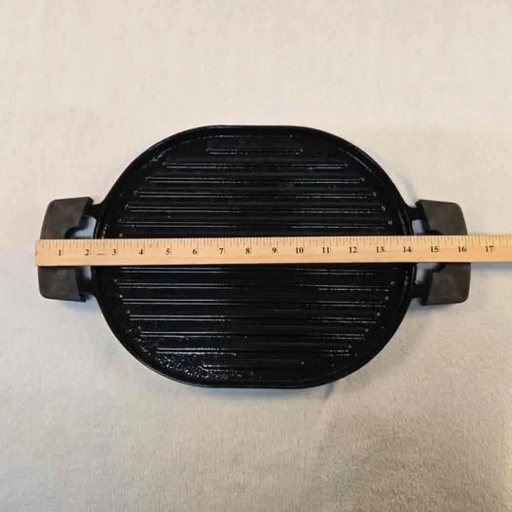 NuWave Grill Pan Precision Induction Cast Iron Double Handle Black Griddle
